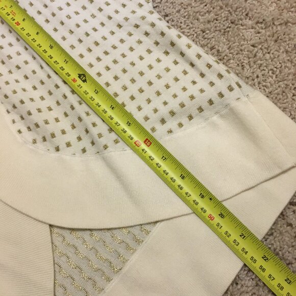 Jessica Cream and Gold 3/4 Sleeve Cardigan - Picture 10 of 10